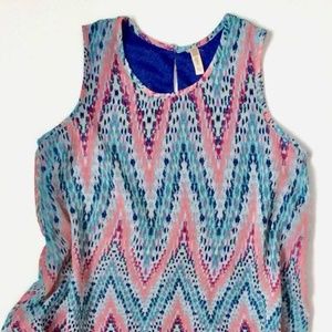 Japna Abstract Chevron Print Sleveless Shell Top